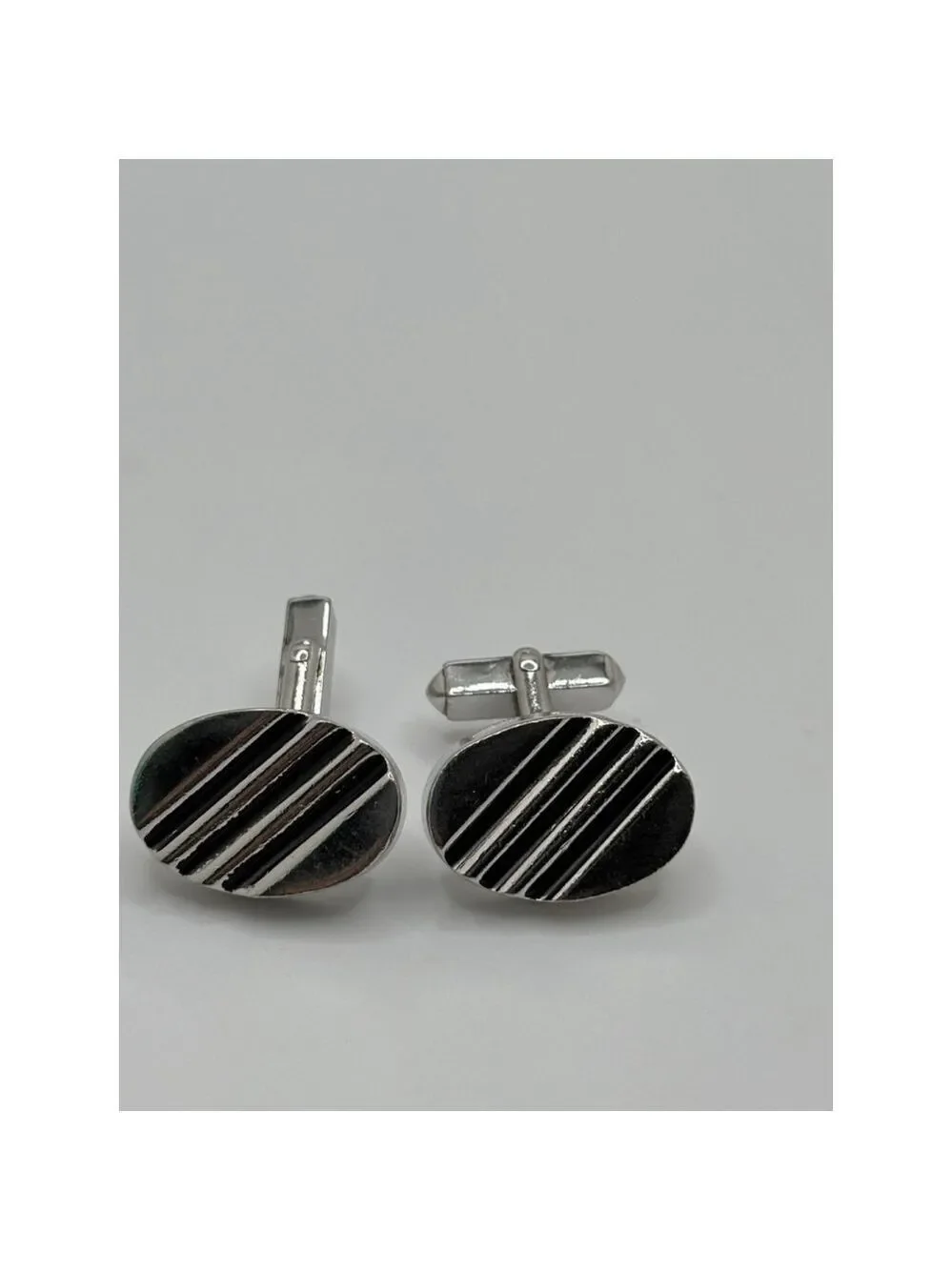 Swank Vintage Jewelry Cuff Links Collectible Vintage Silver Tone Hammered Oval